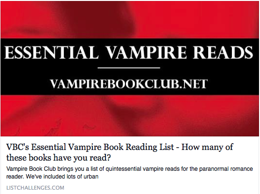 Link to Essential Vampire Reads List 