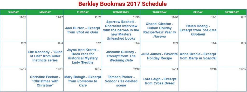 Berkley Bookmas Calendar // VBC